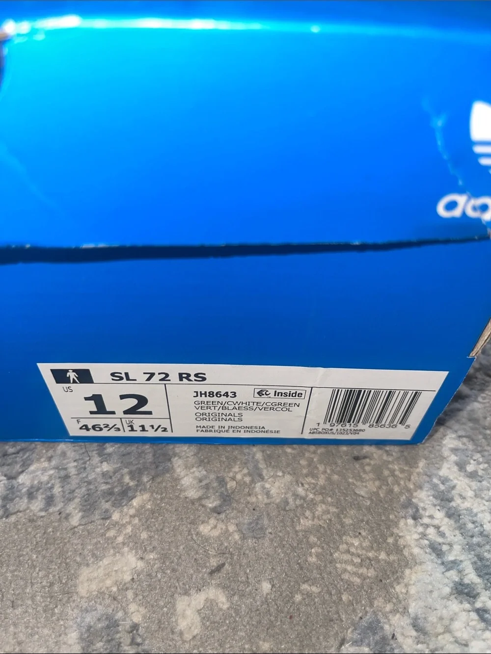adidas NWT Green and White SL 72 Profile Trainer